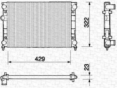 MAGNETI MARELLI 350213214000 -  Радиатор, охлаждение двигателя